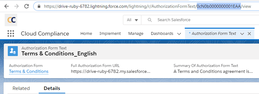 APEX API Authorization Form Consent Creation Cloud Compliance 4