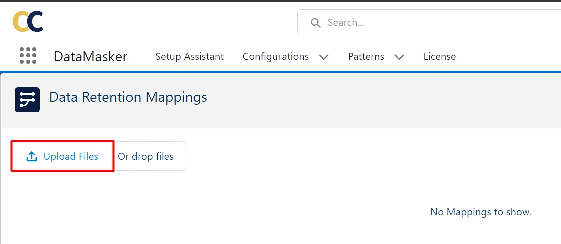 File upload interface