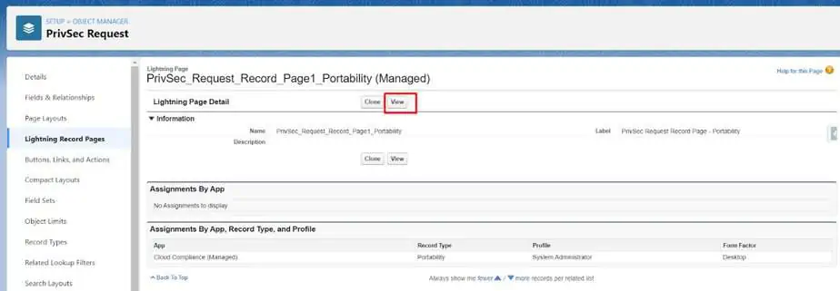 Select Retention record type