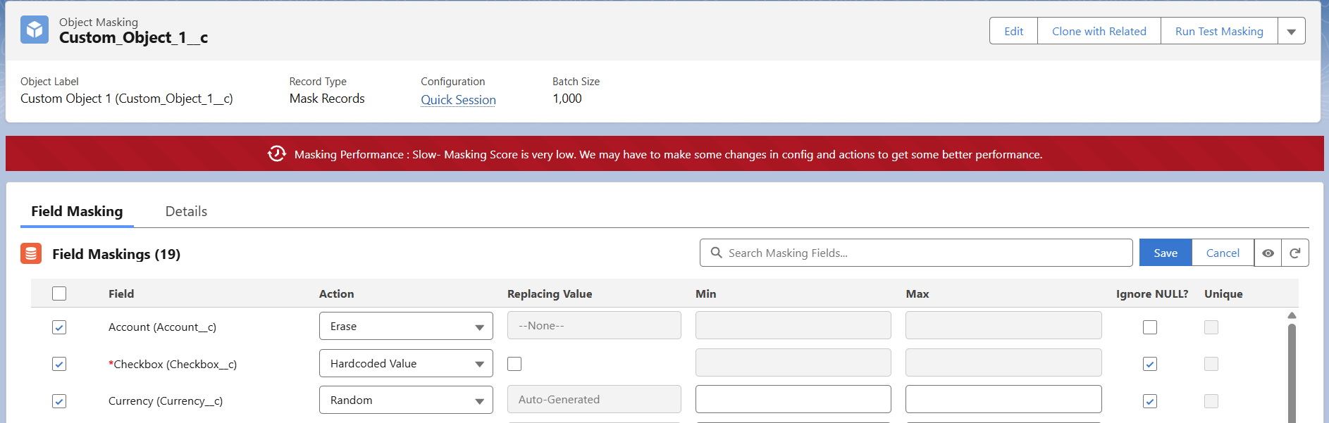 Red performance banner