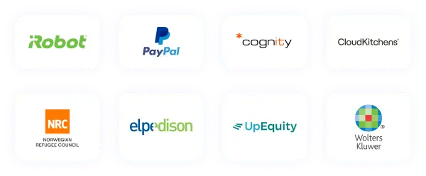 Logos of various companies signifying their partnership or usage of a service.